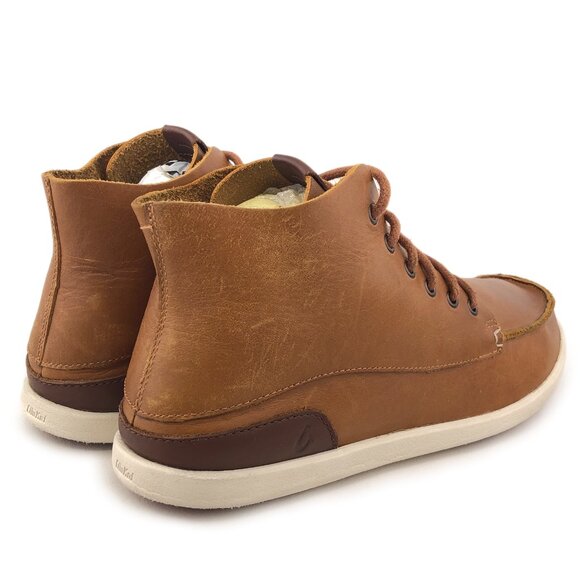 OluKai Nalukai Brown Leather Moc Toe Boots 10 - Picture 5 of 12